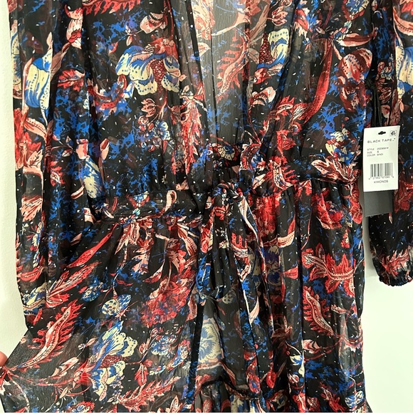 NWT Dex Black Tape Floral Paisley Kimono - Picture 7 of 9
